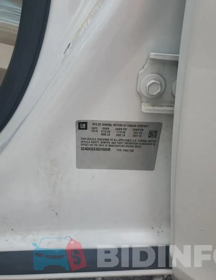 2G4GK5EX2G9180508 Photo# 13