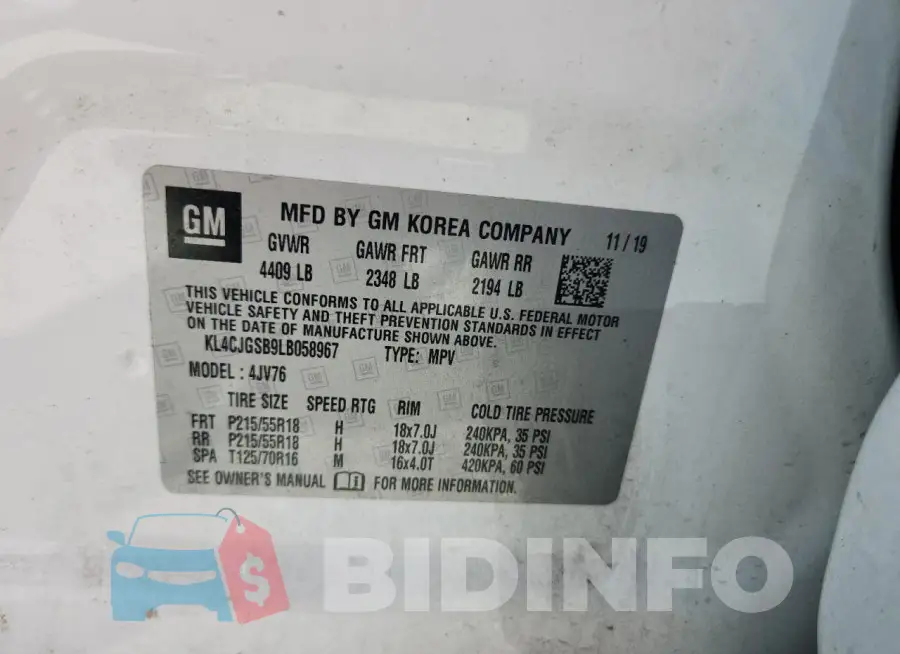 KL4CJGSB9LB058967 Photo# 13