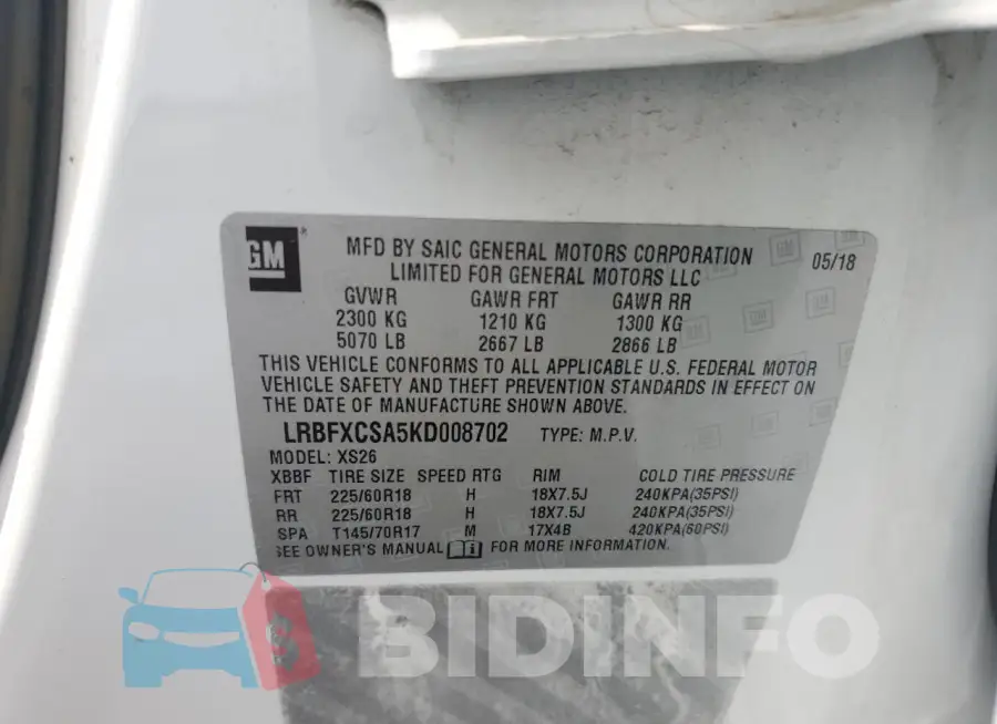 LRBFXCSA5KD008702 Photo# 13