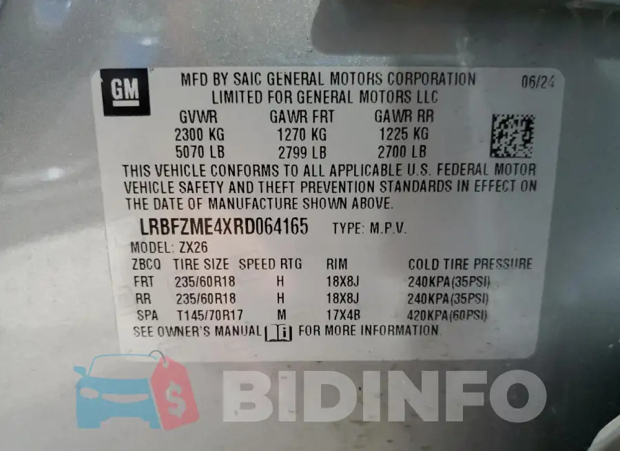 LRBFZME4XRD064165 Photo# 13