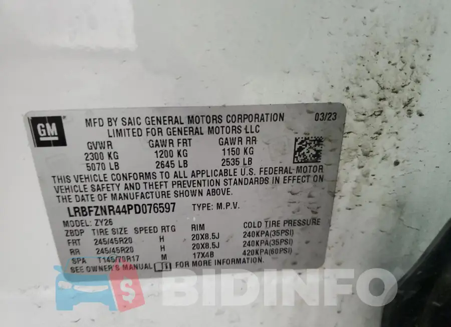 LRBFZNR44PD076597 Photo# 13