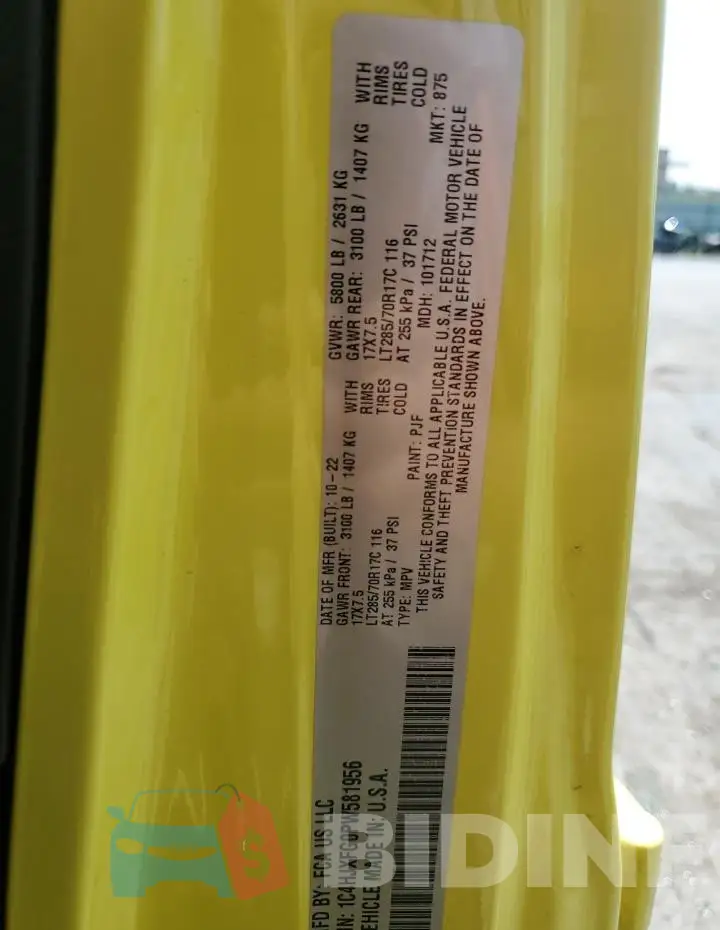 1C4HJXFG0PW581956 Photo# 14