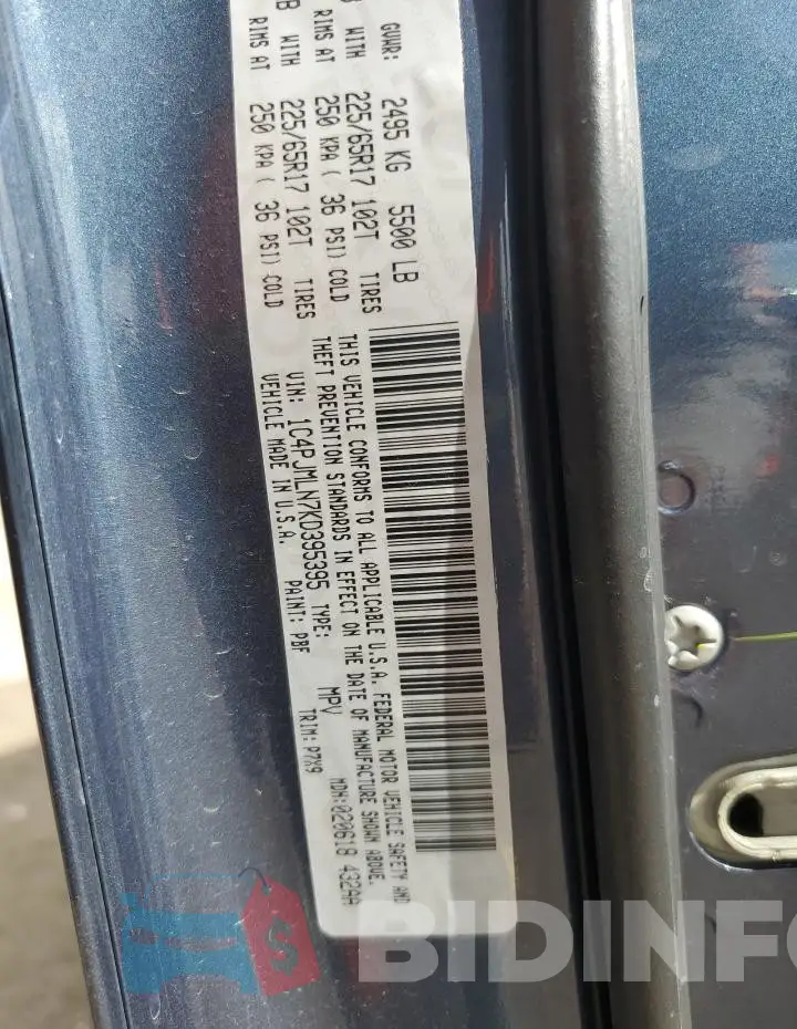 1C4PJMLN7KD395395 Photo# 13