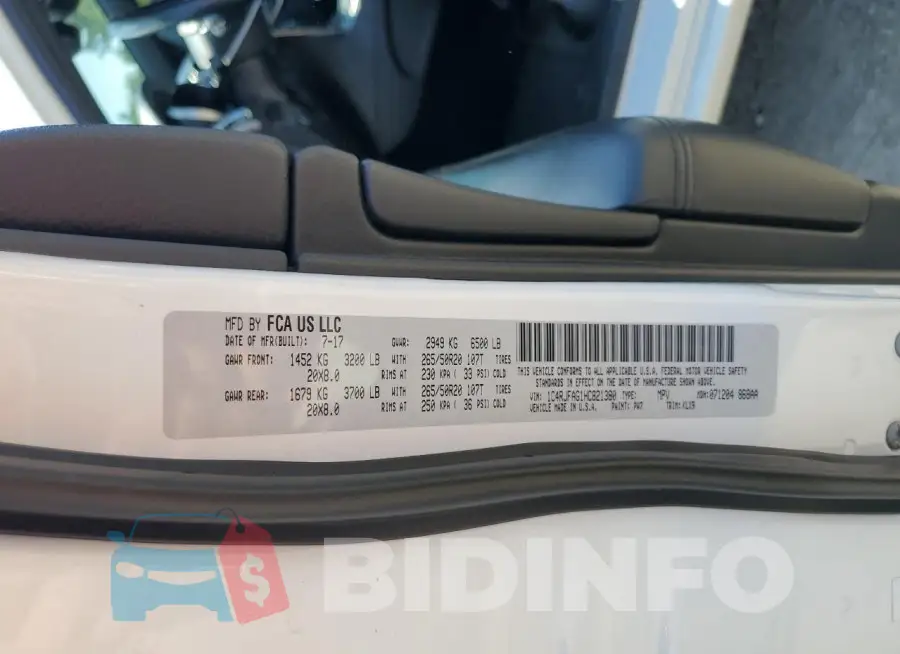 1C4RJFAG1HC821380 Photo# 13