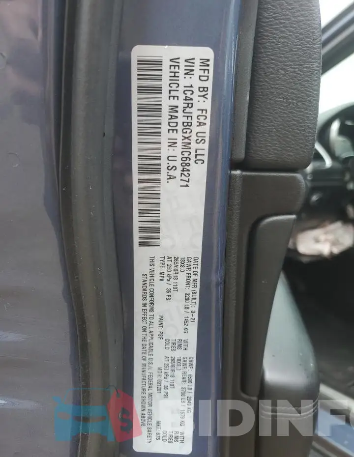 1C4RJFBGXMC684271 Photo# 13