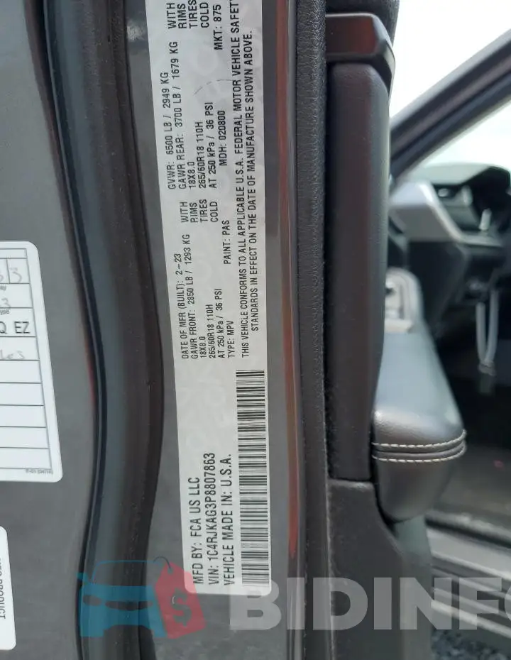 1C4RJKAG3P8807863 Photo# 13