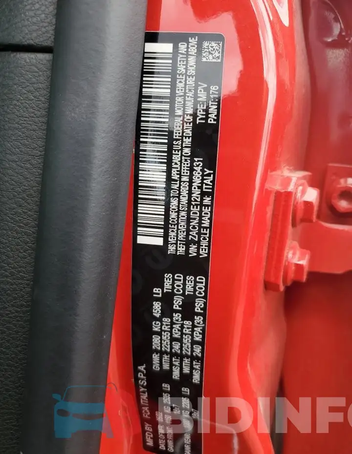 ZACNJDE12NPN66431 Photo# 13
