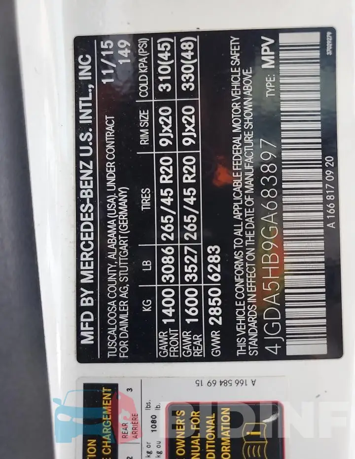 4JGDA5HB9GA683897 Photo# 12