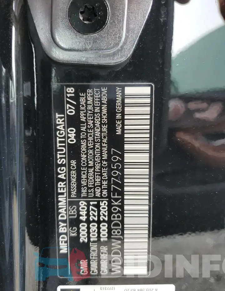 WDDWJ8DB9KF779597 Photo# 13