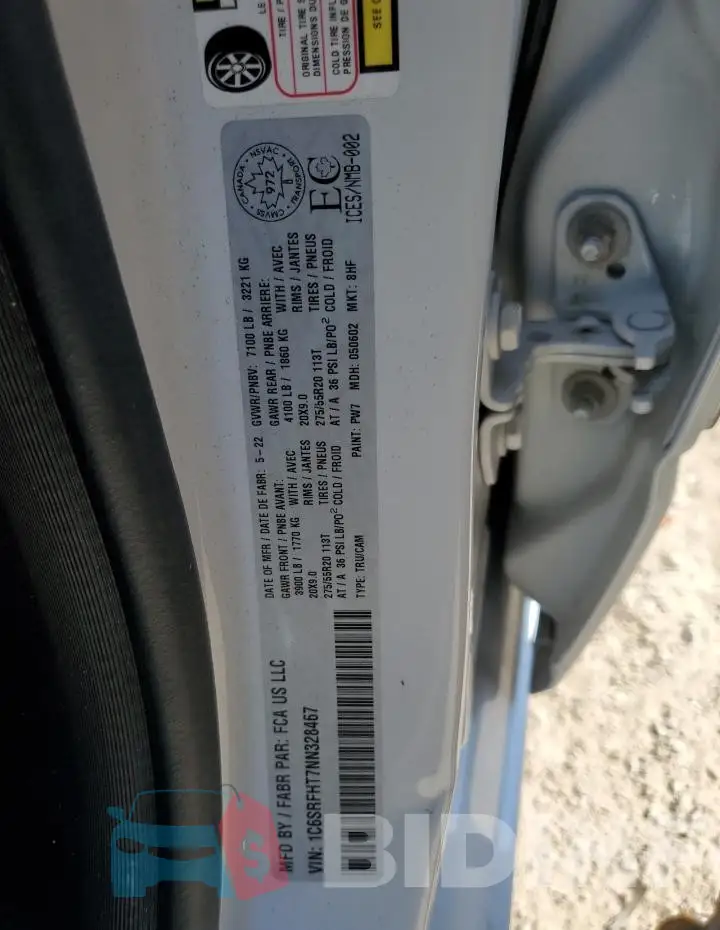 1C6SRFHT7NN328467 Photo# 12