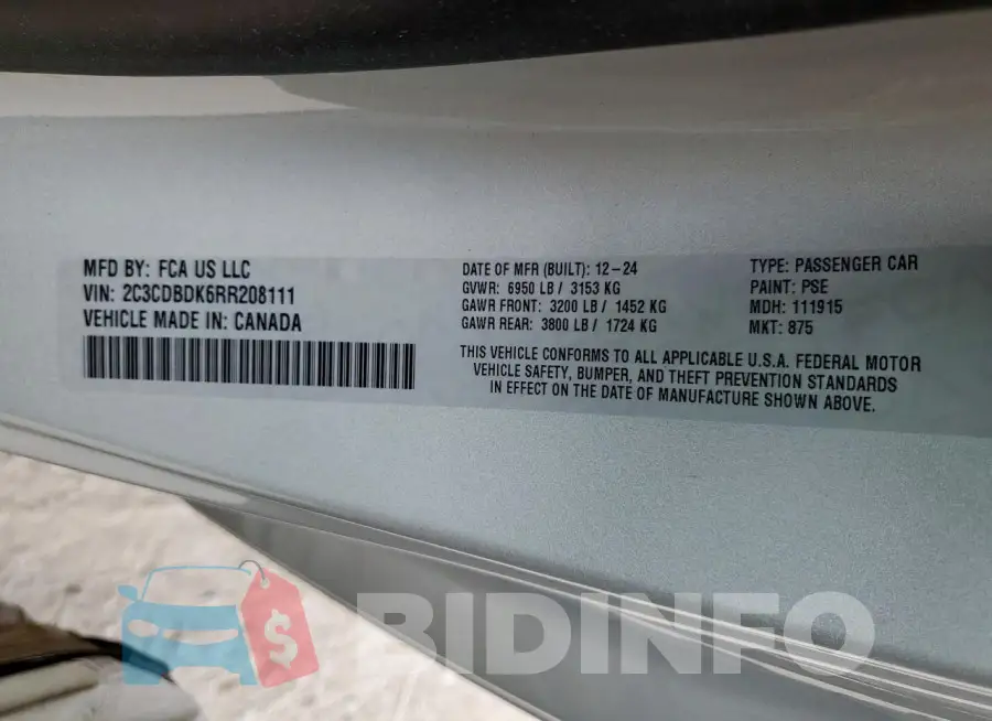2C3CDBDK6RR208111 Photo# 12