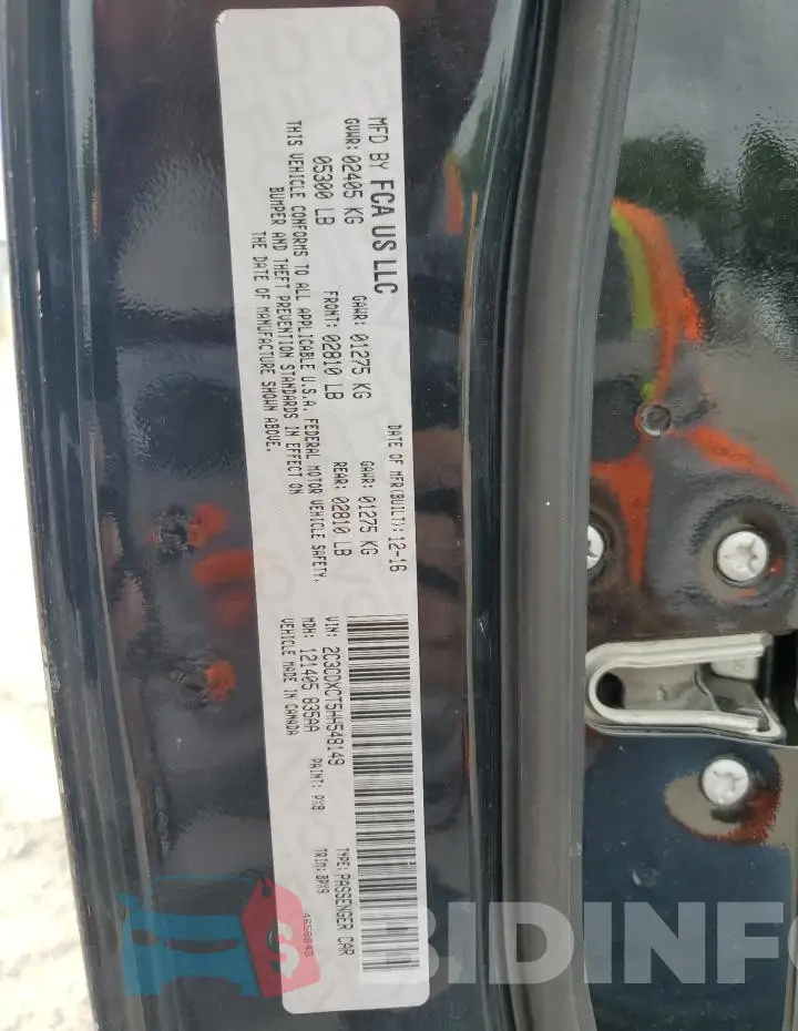 2C3CDXCT5HH548149 Photo# 12