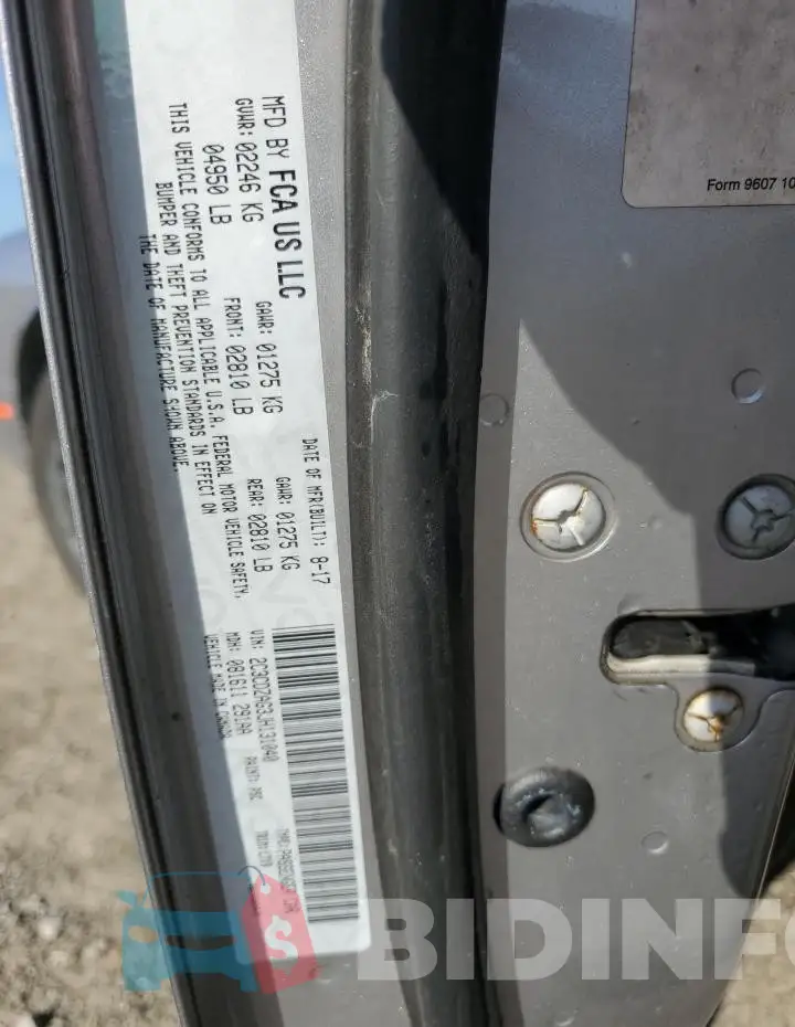 2C3CDZAG3JH131040 Photo# 12