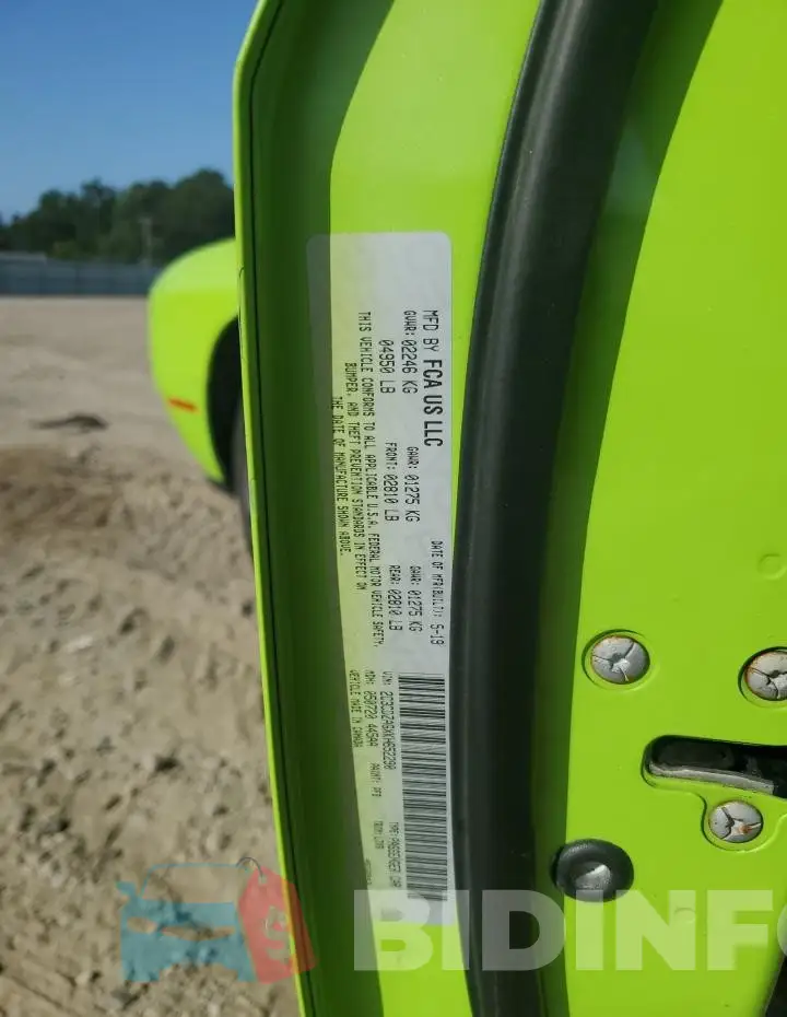 2C3CDZAGXKH652290 Photo# 12