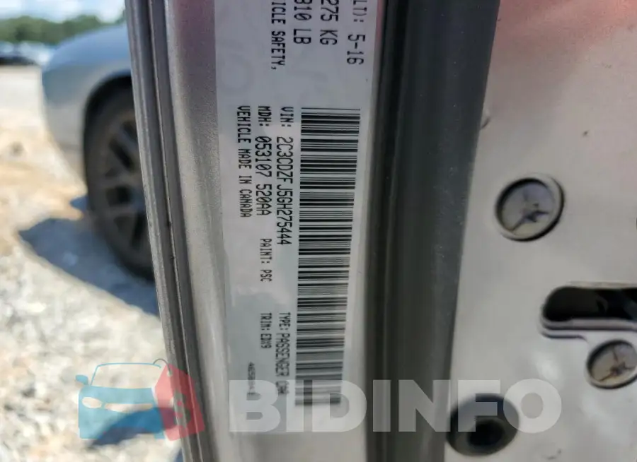 2C3CDZFJ5GH275444 Photo# 12