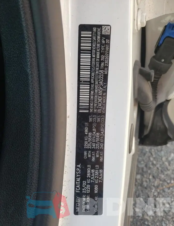 ZACNDFAN5P3A03558 Photo# 13