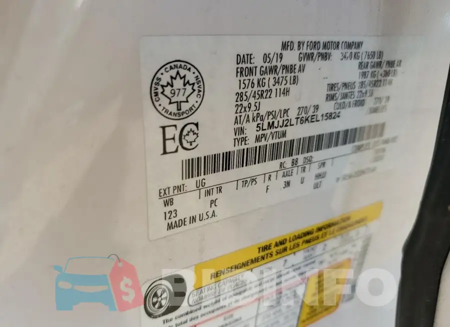 5LMJJ2LT6KEL15824 Photo# 13