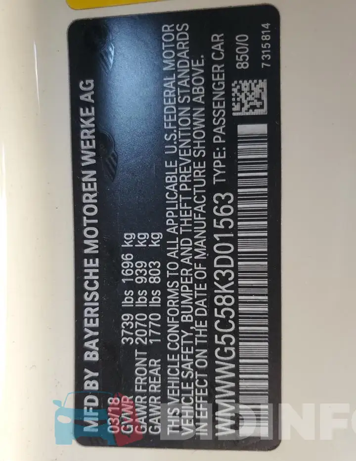 WMWWG5C58K3D01563 Photo# 12