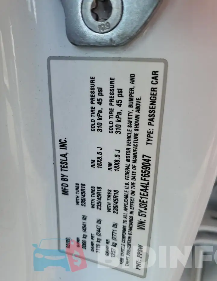 5YJ3E1EA4LF659047 Photo# 13