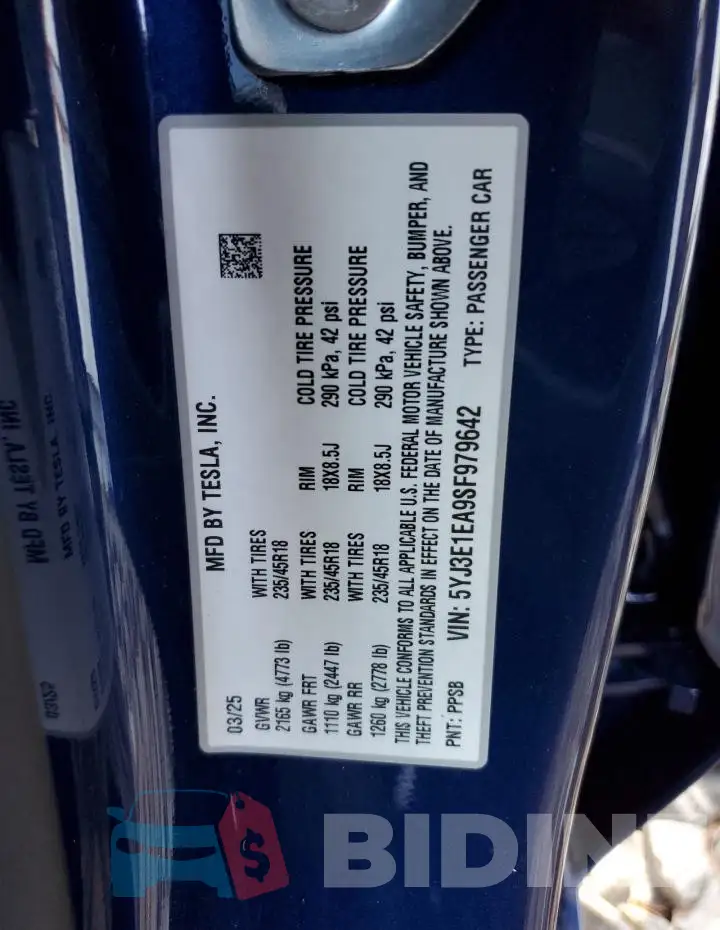 5YJ3E1EA9SF979642 Photo# 12