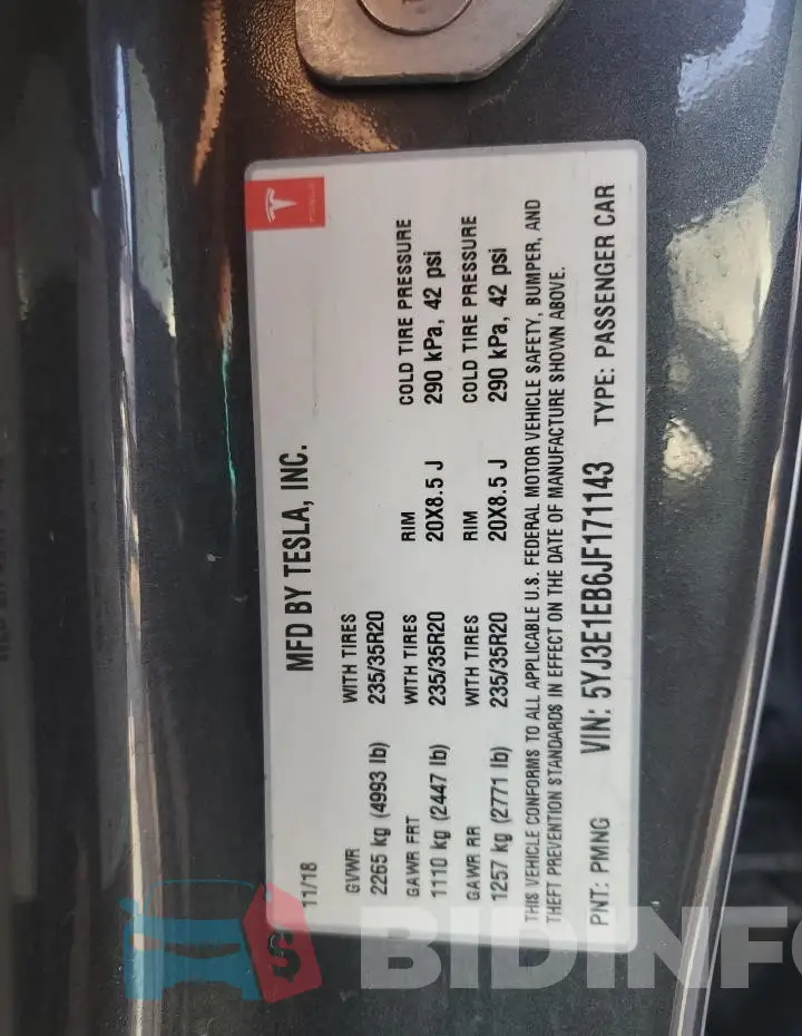 5YJ3E1EB6JF171143 Photo# 12