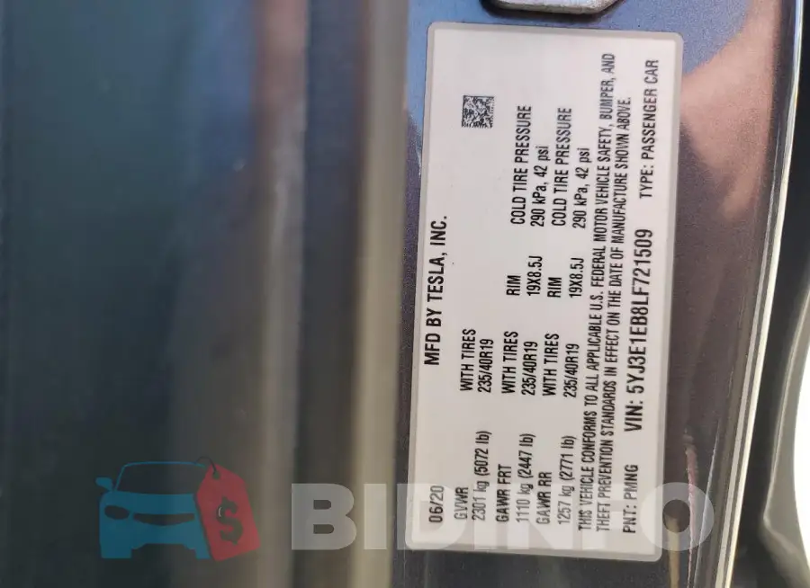 5YJ3E1EB8LF721509 Photo# 12