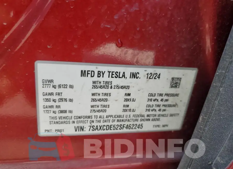 7SAXCDE52SF462245 Photo# 14