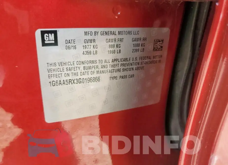 1G6AA5RX3G0196866 Photo# 13