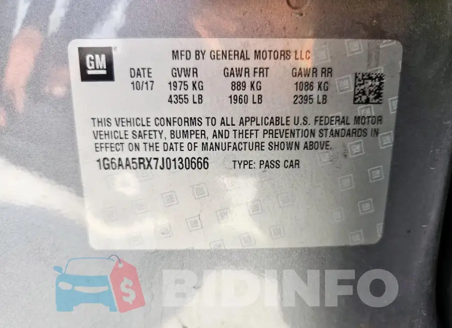 1G6AA5RX7J0130666 Photo# 12