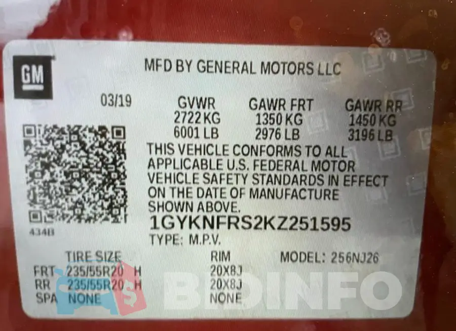 1GYKNFRS2KZ251595 Photo# 10