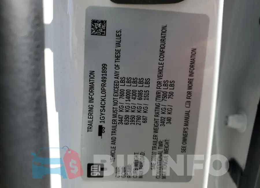 1GYS4CKL0PR491899 Photo# 14