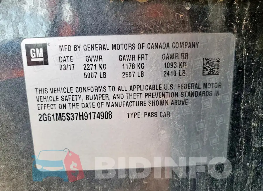 2G61M5S37H9174908 Photo# 12