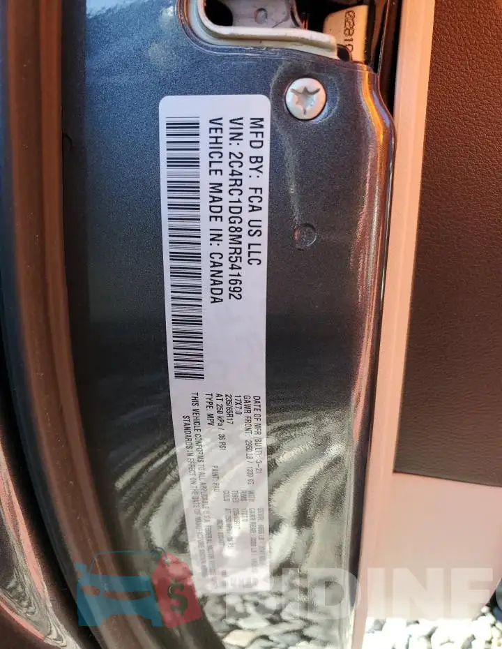 2C4RC1DG8MR541692 Photo# 13