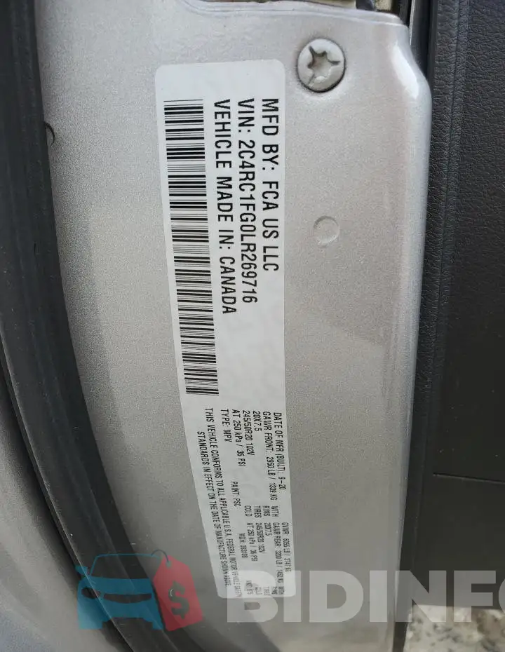 2C4RC1FG0LR269716 Photo# 13