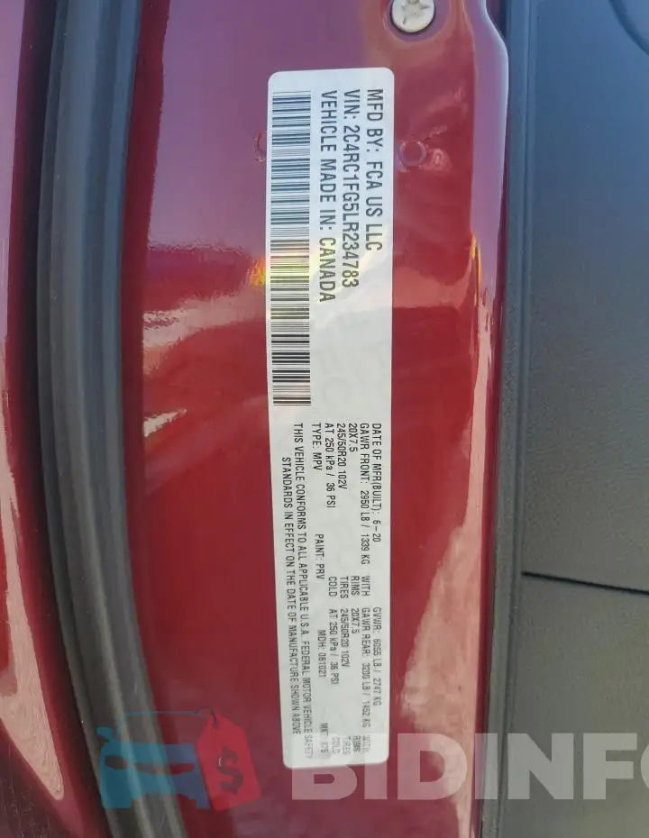 2C4RC1FG5LR234783 Photo# 13