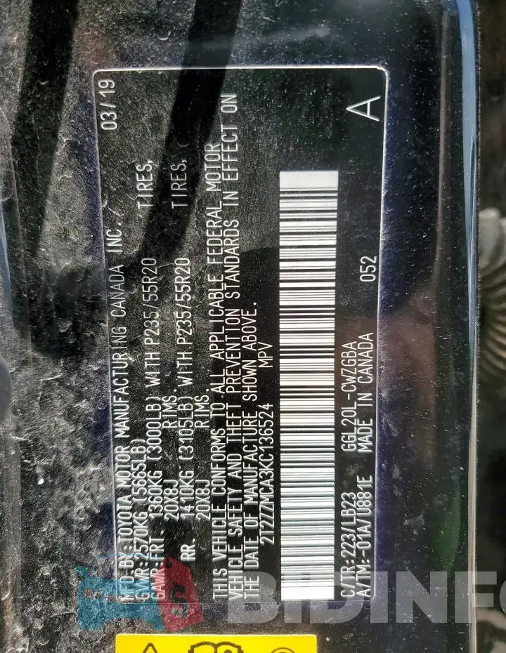 2T2ZZMCA3KC136524 Photo# 14