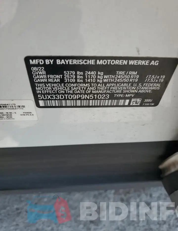 5UX33DT09P9N51023 Photo# 14
