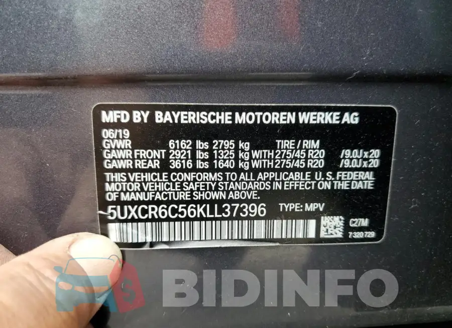5UXCR6C56KLL37396 Photo# 14