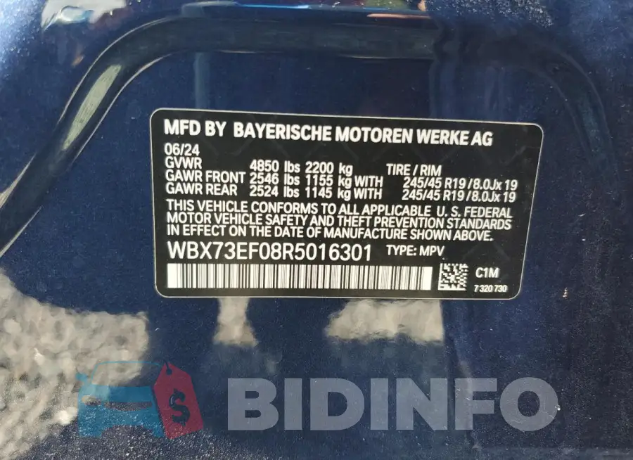 WBX73EF08R5016301 Photo# 13