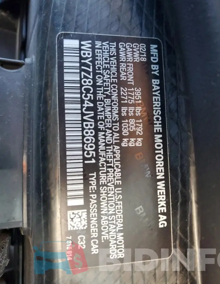 WBY7Z8C54JVB86951 Photo# 12