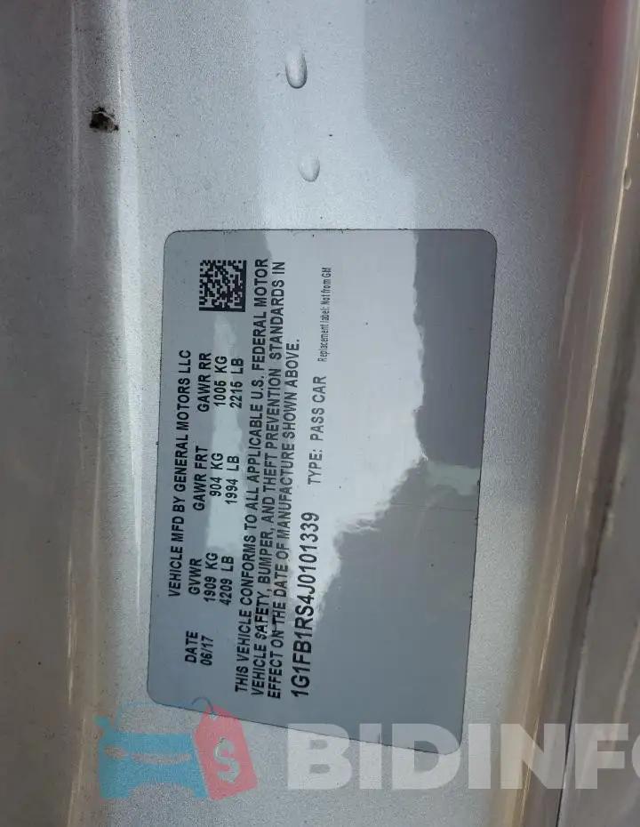 1G1FB1RS4J0101339 Photo# 12