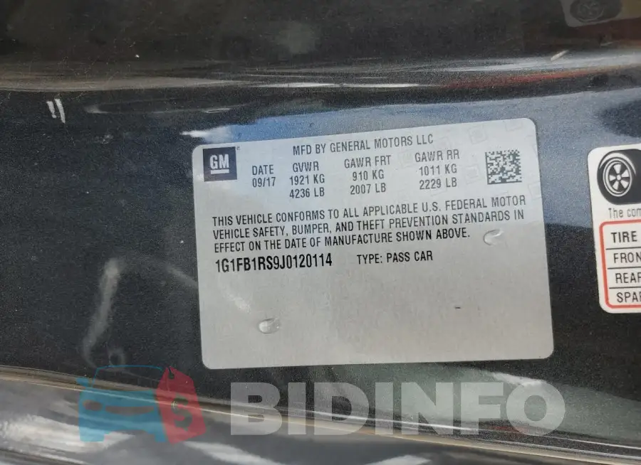 1G1FB1RS9J0120114 Photo# 12