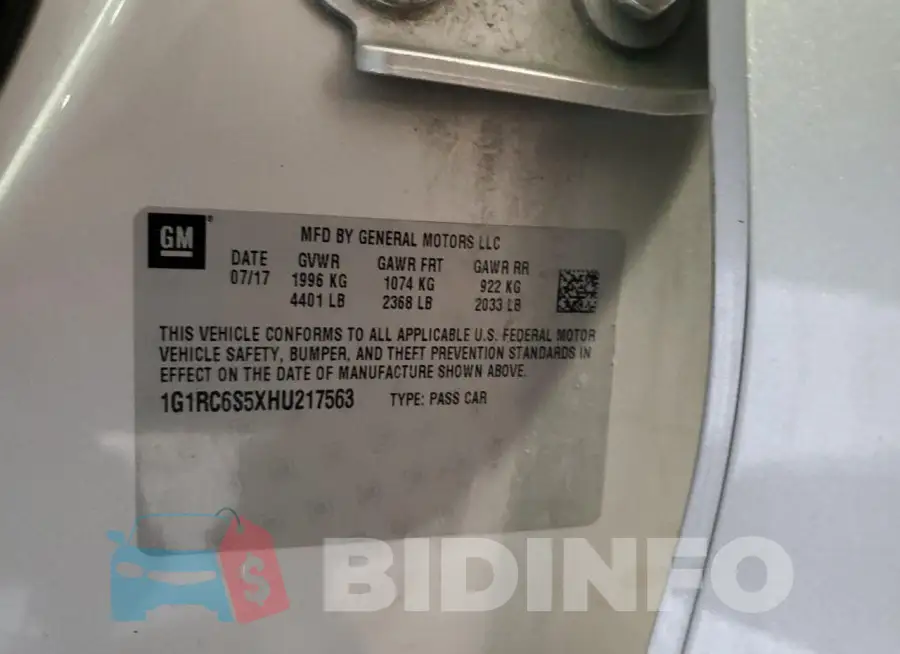 1G1RC6S5XHU217563 Photo# 12