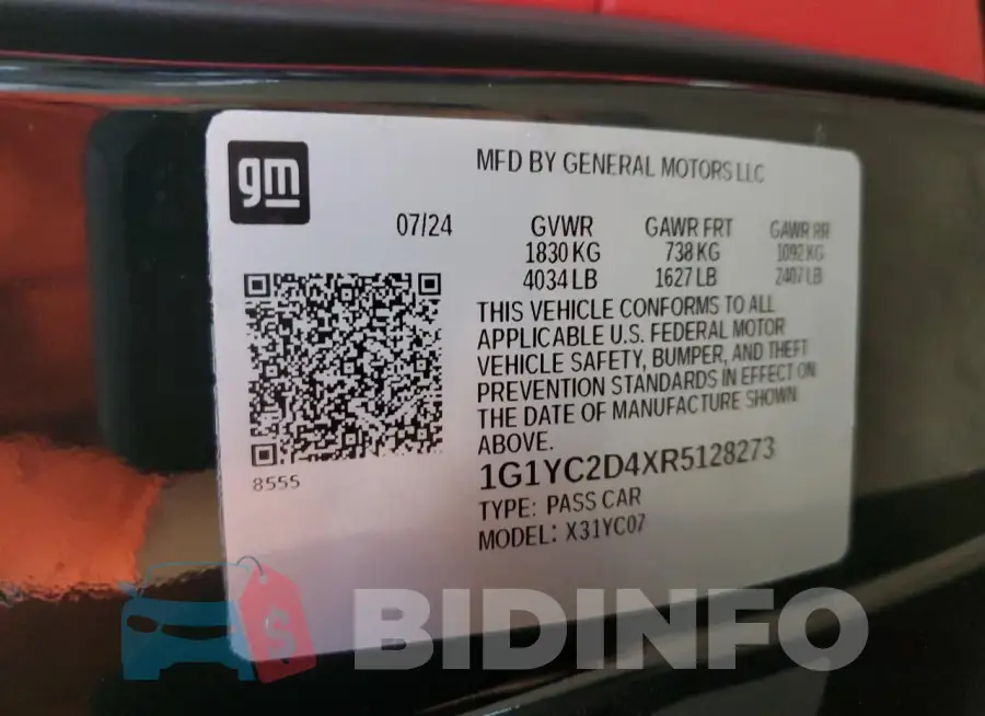 1G1YC2D4XR5128273 Photo# 13