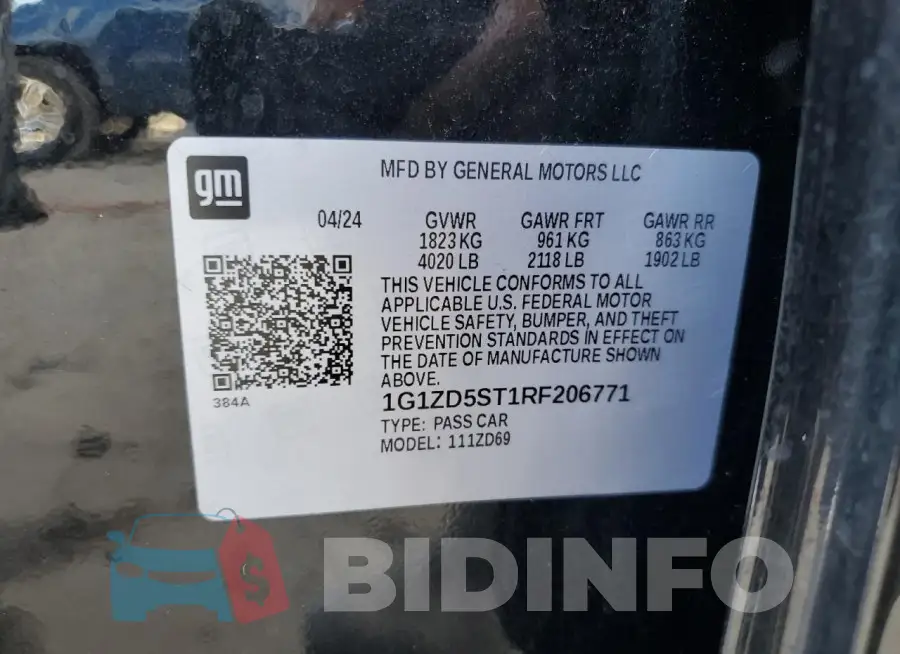 1G1ZD5ST1RF206771 Photo# 12