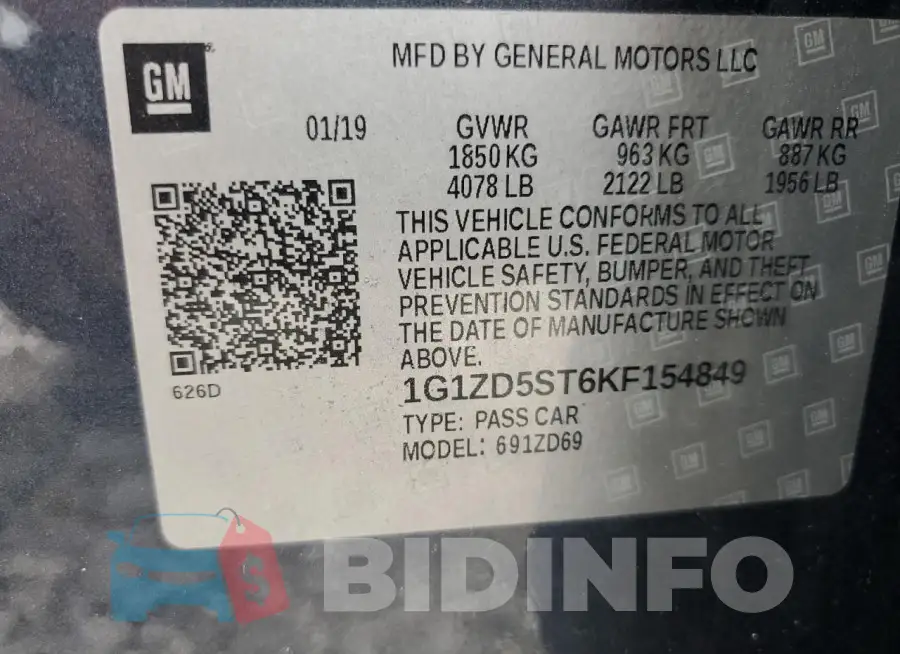 1G1ZD5ST6KF154849 Photo# 12