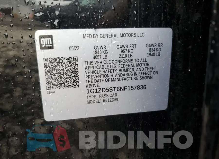 1G1ZD5ST6NF157836 Photo# 12