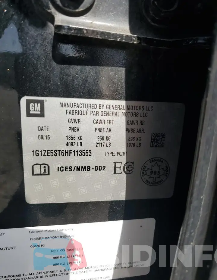 1G1ZE5ST6HF113563 Photo# 12