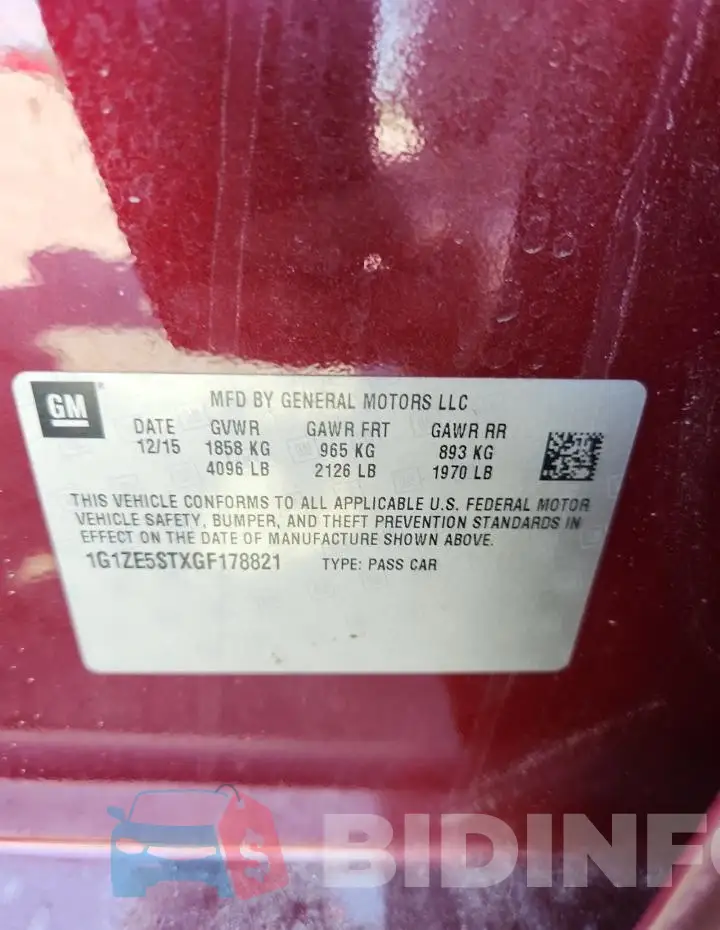 1G1ZE5STXGF178821 Photo# 12
