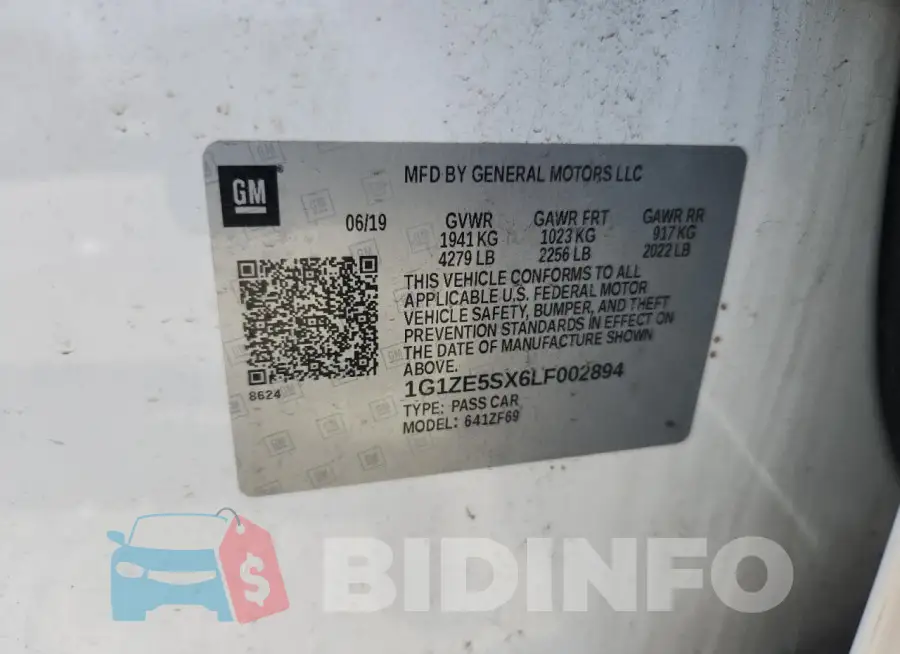 1G1ZE5SX6LF002894 Photo# 12
